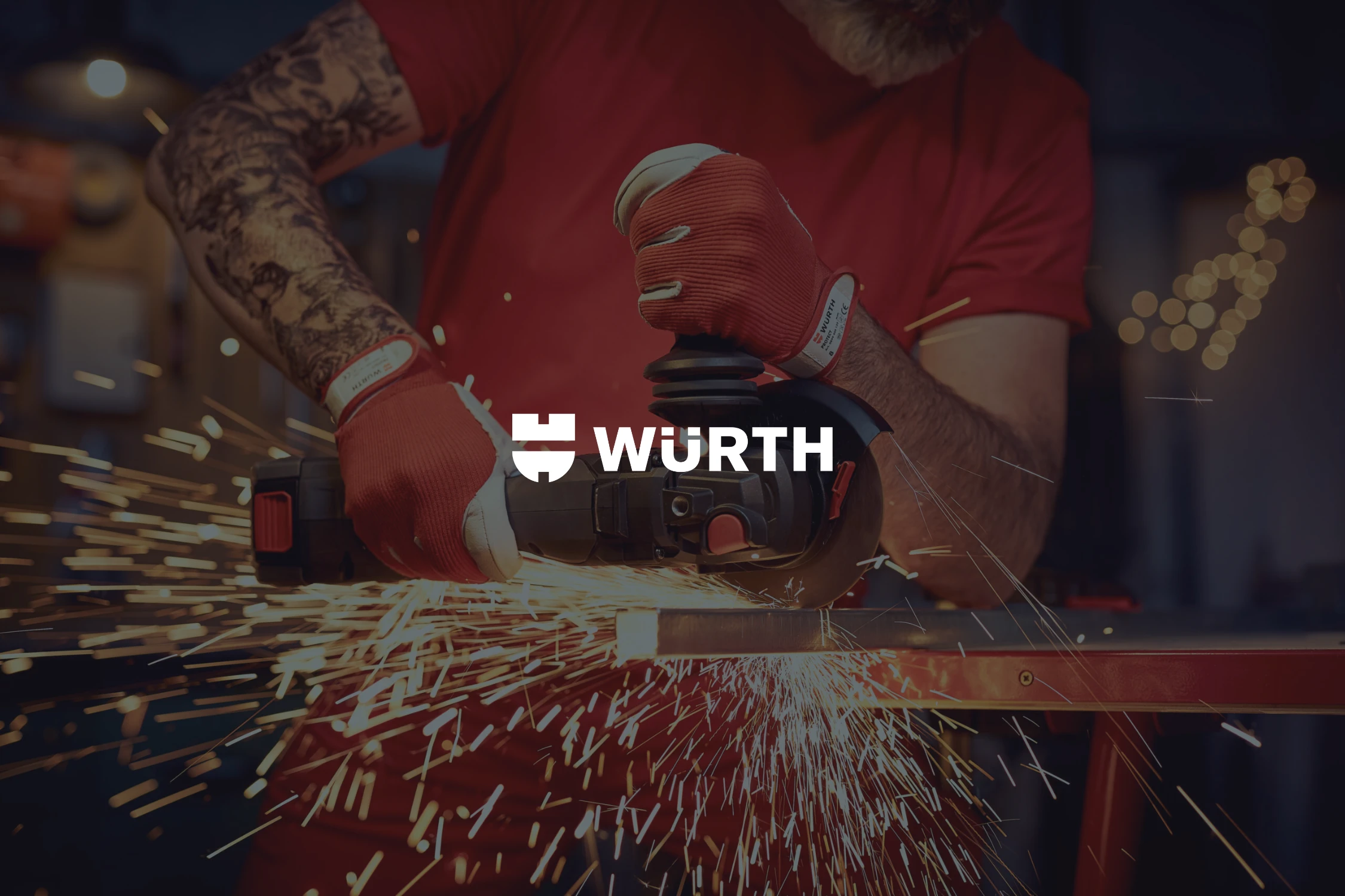 Un ouvrier utilise un outil professionnel de la marque Wurth