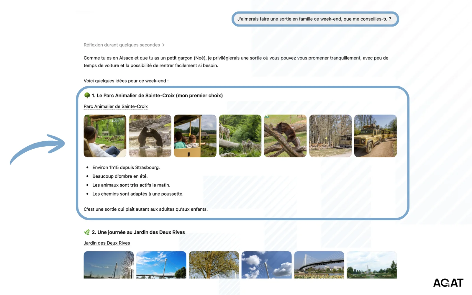 ChatGPT recommande le Parc Animalier de Sainte-Croix en premier choix pour une sortie en famille en Alsace