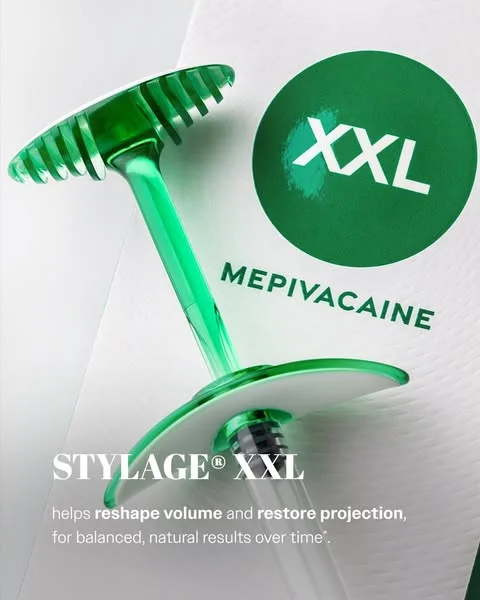 Contenu sponsorisé Meta de la campagne Laboratoires Vivacy pilotée par AGAT : visuel produit STYLAGE XXL à la mépivacaïne